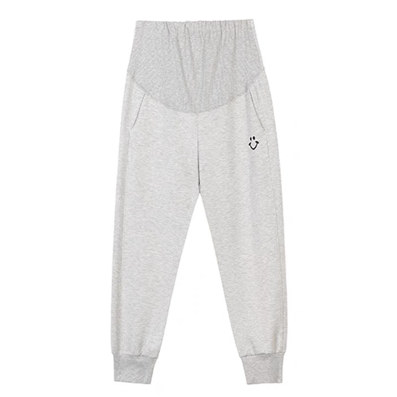 quần bầu nỉ da cá thêu mặt cười có đáp bụng chun chỉnh