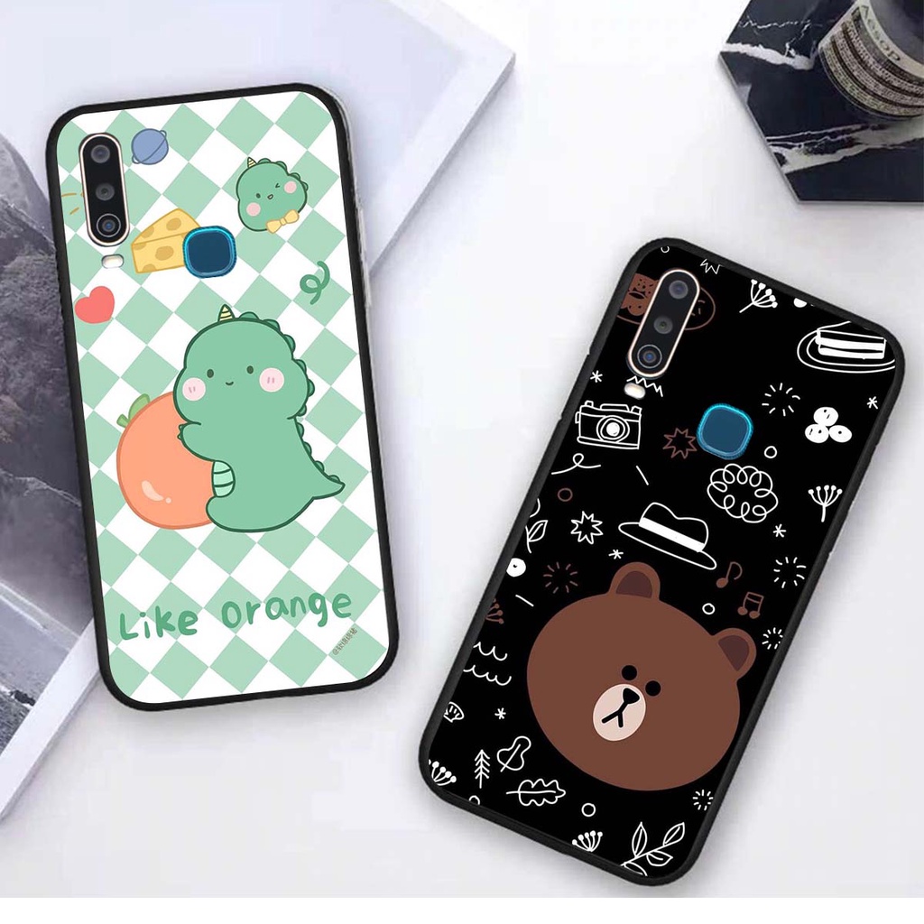 Ốp lưng Vivo Y15 / Y17 in hình khủng long , gấu nâu xinh xắn, siêu cute  mà còn vô cùng RẺ -ĐẸP