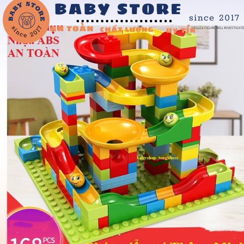 Bộ Lego xếp Hình Cầu Trượt Thả Bi (168 Chi Tiết) Cho Bé Đồ Chơi trí tuệ, phát triển trí não