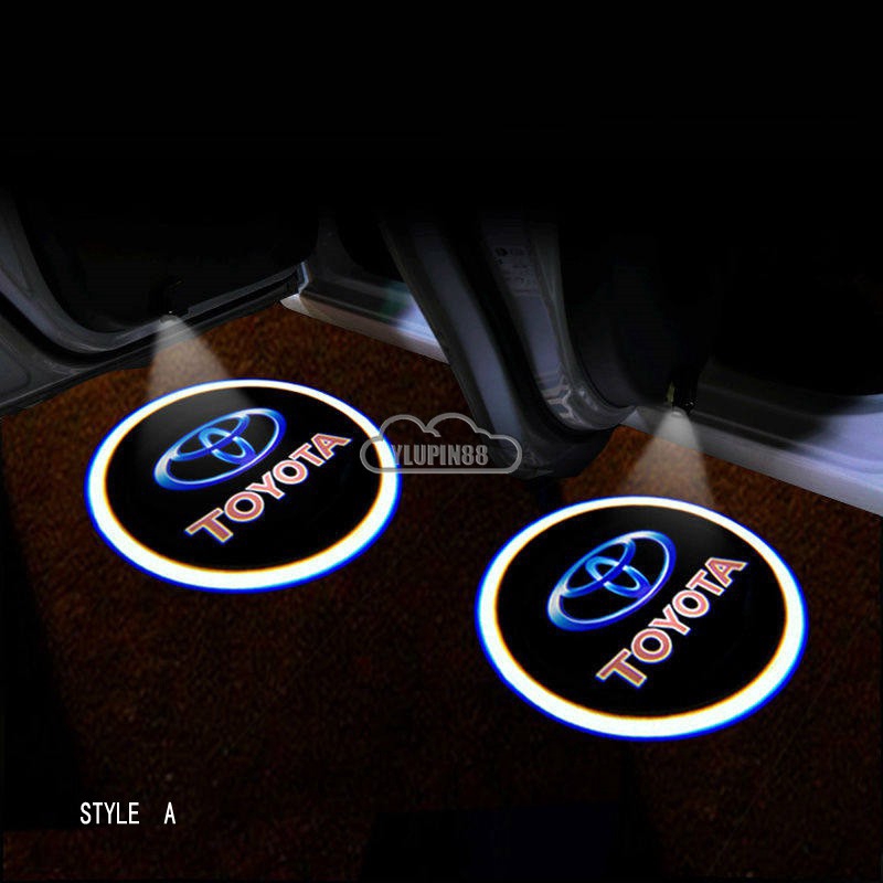 CURREN Set 2 Đèn led Chiếu logo Không Dây Gắn Cửa Xe Hơi toyota crown plug avanza hilux passo aqua coaster pajero wish vigo corsa innova camry vanguard hiace yaris alpha altis Hartis harrier California prado