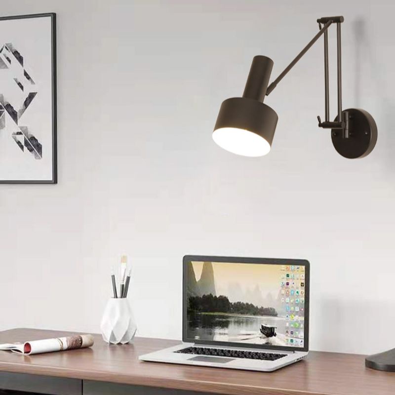 Đèn LED Đọc Sách Treo Tường Có Thể Điều Chỉnh Tay Cầm Dài Phong Cách Bắc Âu Sang Trọng Có Công Tắc