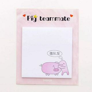 Giấy note mẫu heo hồng
