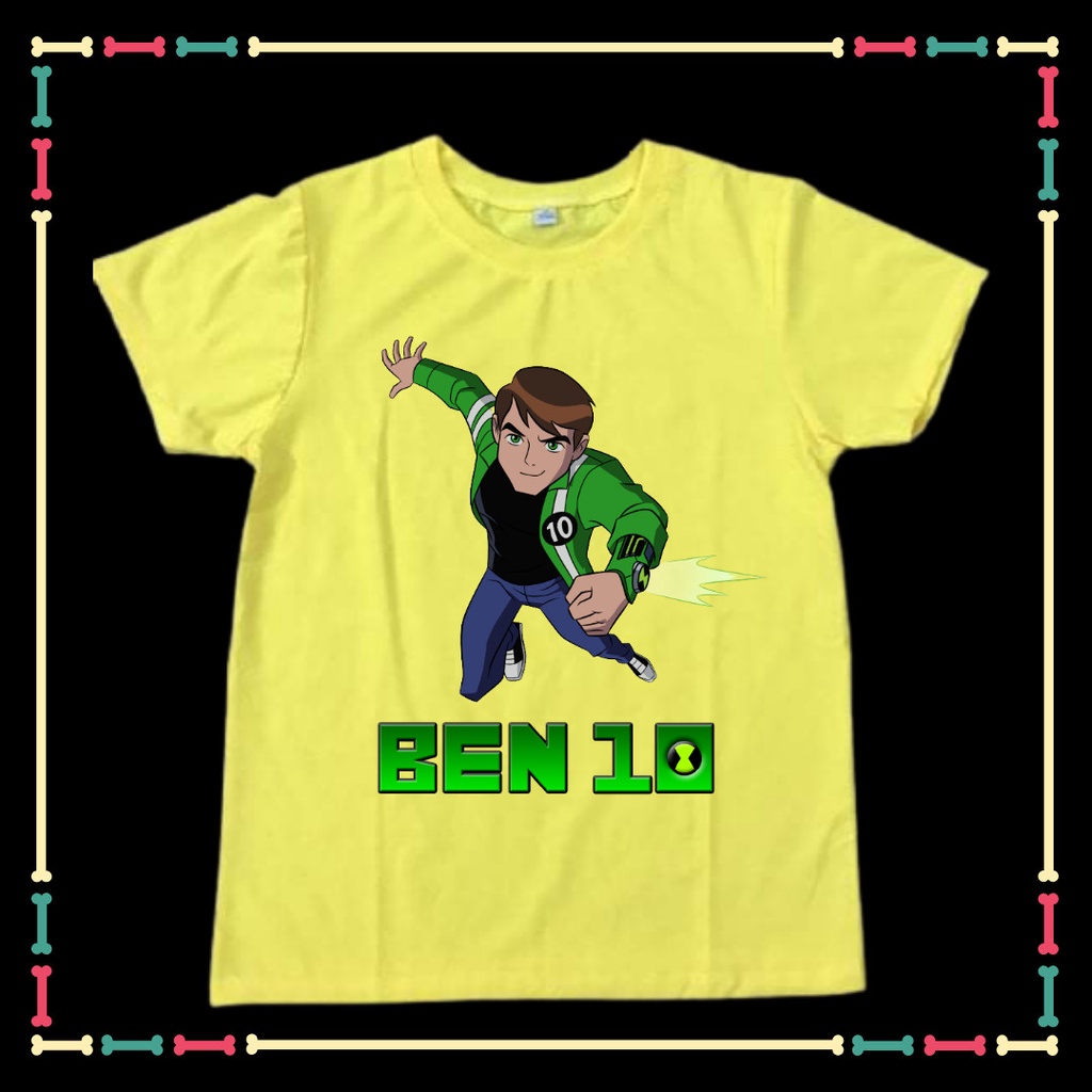 Aó Thun Benten Ben 10 tay ngắn đủ size áo màu áo cho bé trai