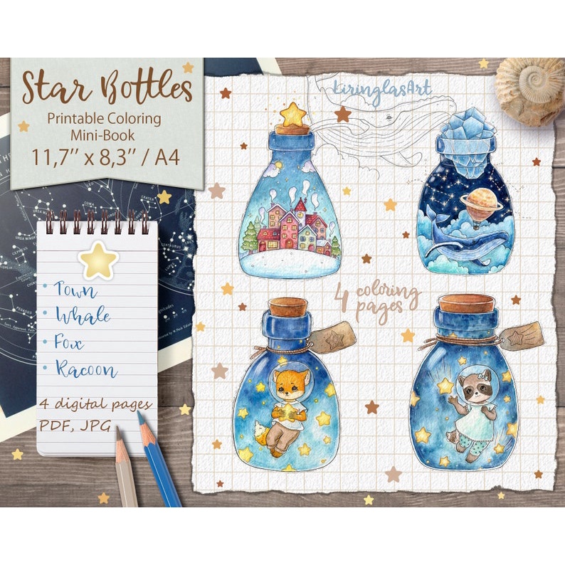 Line art tranh tô màu  giấy dầy đẹp