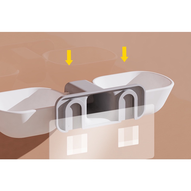 Bát ăn đôi GẮN CHUỒNG/DÁN TƯỜNG cho chó mèo