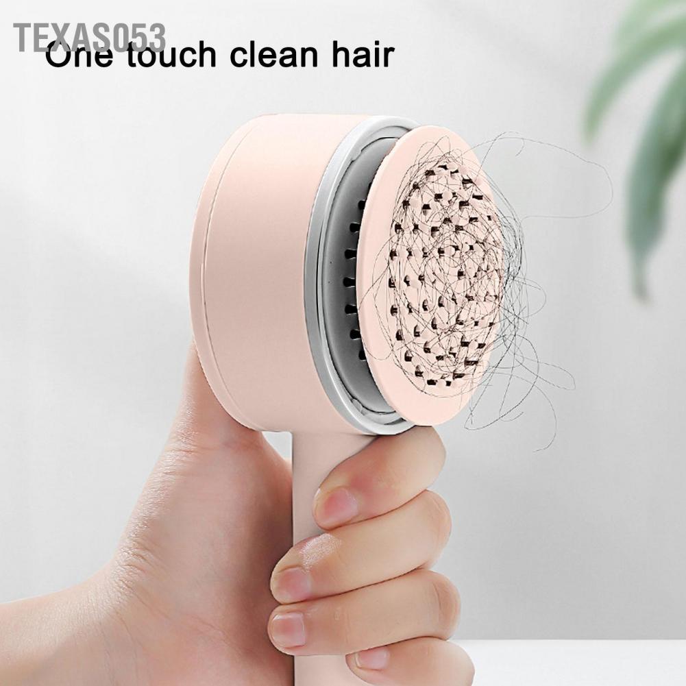 Texas053 Texas053 Bàn chải đệm khí cho phụ nữ Detangling Massage tóc Công cụ tạo kiểu thẳng xoăn Màu hồng