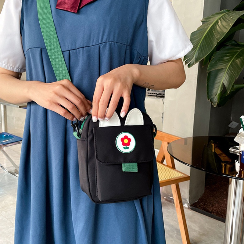 Túi Đeo Chéo Vai Hình Thỏ Hoạt Hình Bằng Nylon Dành Cho Nữ