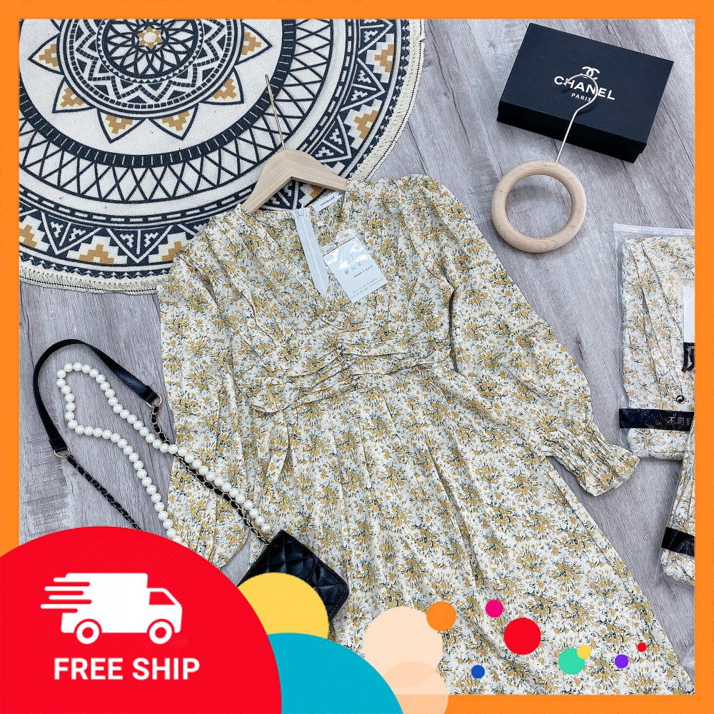 Váy Hoa Nhí Xinh Xắn [ 𝐅𝐑𝐄𝐄 𝐒𝐇𝐈𝐏 ] Chất liệu voan mềm loại 1 ,Váy lên fom chuẩn mẫu mặc , có khoá kéo sau lưng