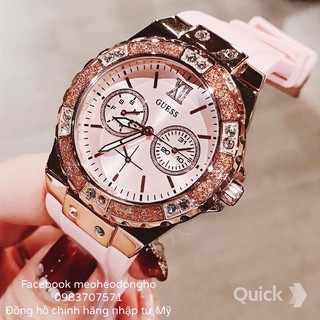 (Auth) ĐỒNG HỒ NỮ GUESS PINK SPORT FOR LADY