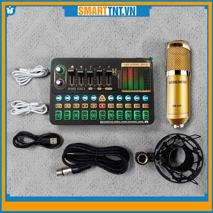 Bộ micro thu âm BM900 kèm sound card K500 cao cắp