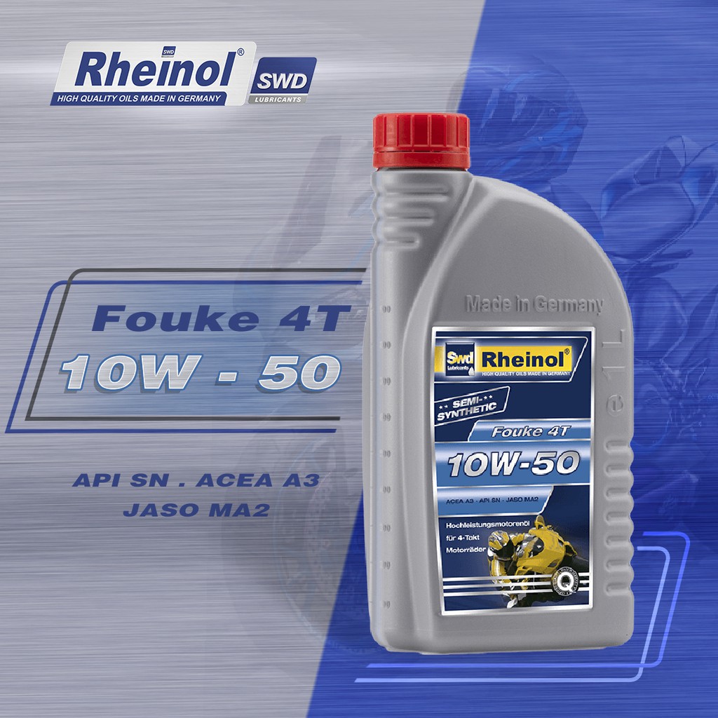 Dầu nhớt moto Rheinol Fouke 4T 10W50 - Hàng nhập khẩu cao cấp Đức 1L