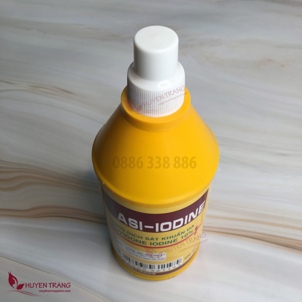 Dung Dịch Sát Khuẩn Povidone Iodine 10% 500ml (Cồn Đỏ/Cồn Vàng) - Thẩm Mỹ Huyền Trang