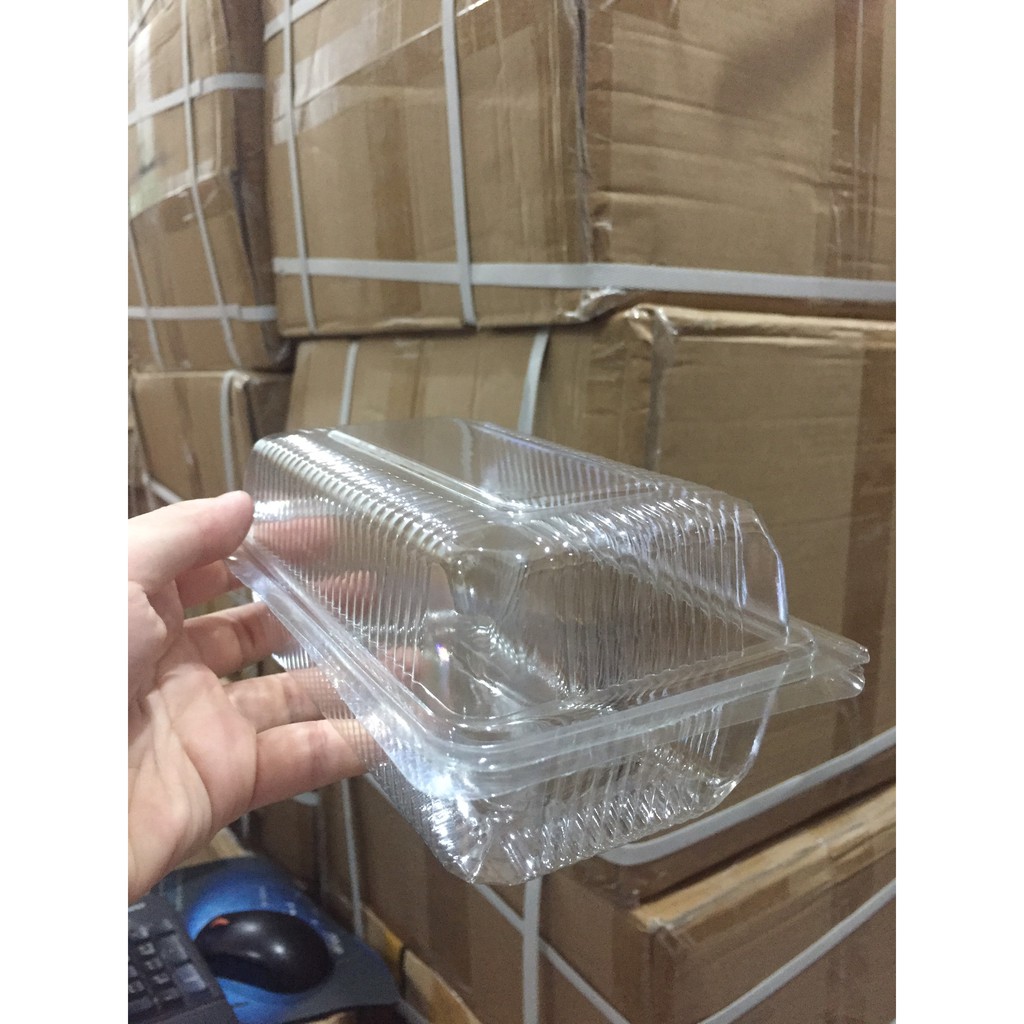 Combo 100 Hộp Nhựa H04 Đựng Bánh