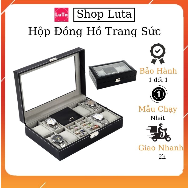 Hộp Đựng Đồng Hồ Da, Gỗ Giá Rẻ 1c,3,c,5c,6c,10c,12c, Du Lịch 4c, 8c, Kèm Trang Sức, Mắt Kính Cao Cấp Chính Hãng