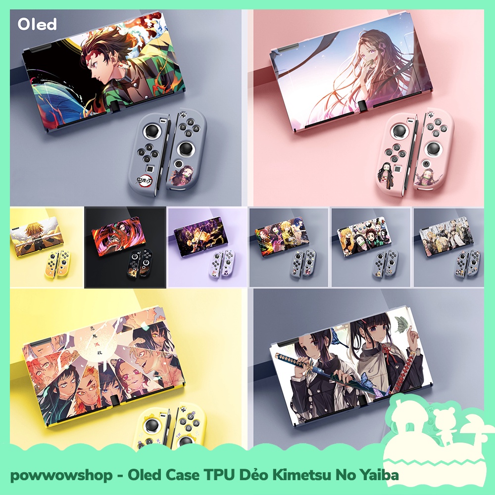 [Sẵn VN - Hỏa Tốc] OLED Phụ Kiện Case Ốp TPU Dẻo Cho Máy Game Cầm Tay Nintendo Switch Oled Phong Cách Kimetsu No Yaiba