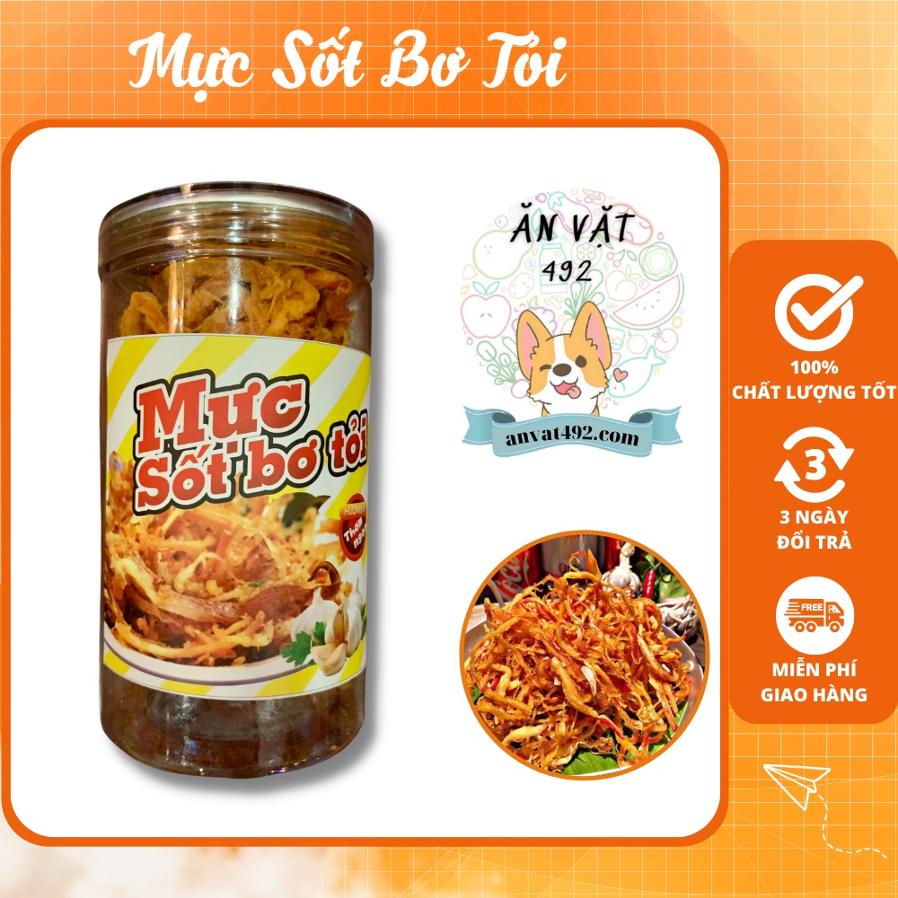 Mực Sốt Bơ Tỏi 250g - Ăn Vặt 492