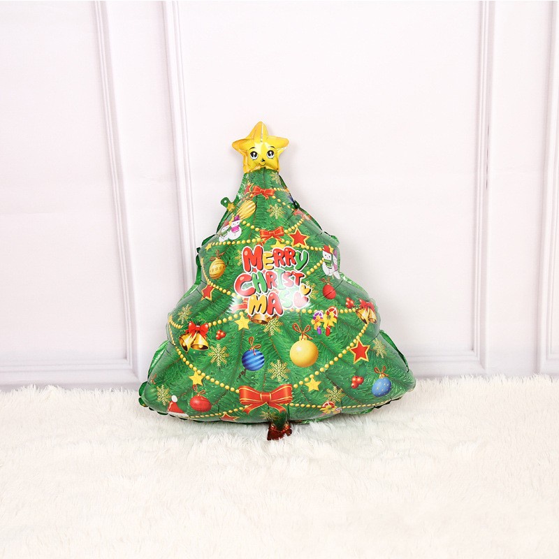 Bong bóng giấy nhôm thiết kế hình dạng Giáng Sinh tùy chọn đáng yêu dành cho trang trí tiệc sinh nhật