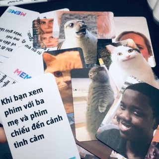 Bộ lẻ 40 lá hình MEME | Bộ bài MEME | Board game  vui nhộn dành cho bạn bè, gia đình, tập thể,...