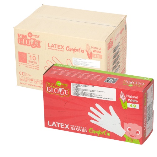 GĂNG TAY Y TẾ CÓ BỘT LATEX I'M GLOVES COMFORT HÀNG CHUẨN THÁI LAN