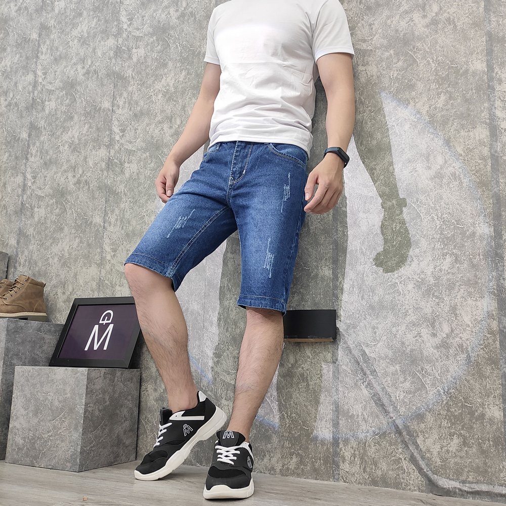 Quần short jean nam Inichi vải giày loại tốt