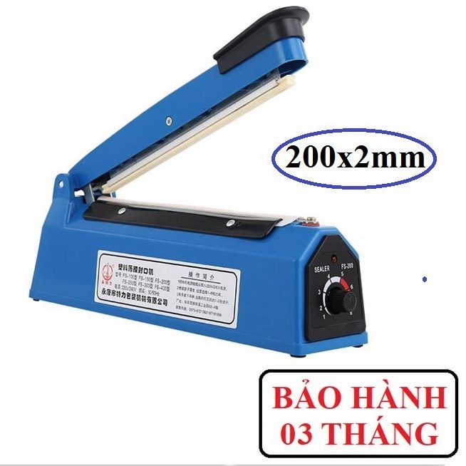 Máy Hàn Miệng Túi Dập Tay PFS, Đường hàn 20cm + dây gia nhiệt sơ cua, Máy loại  tốt khỏe và bền