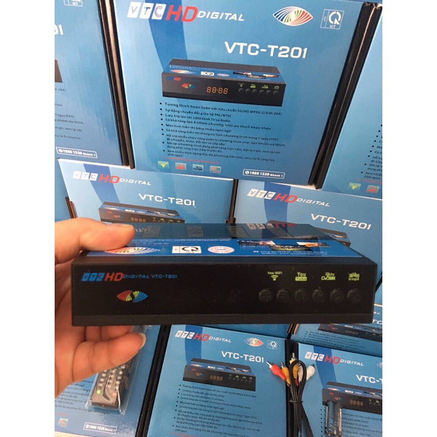 Đầu thu vtc t201 truyền hình số mặt đất xem kênh trong nước miễn phí thuê bao