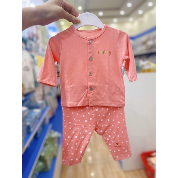 Bộ cài giữa dài tay sơ sinh chất petit Lullaby cho bé NH667P