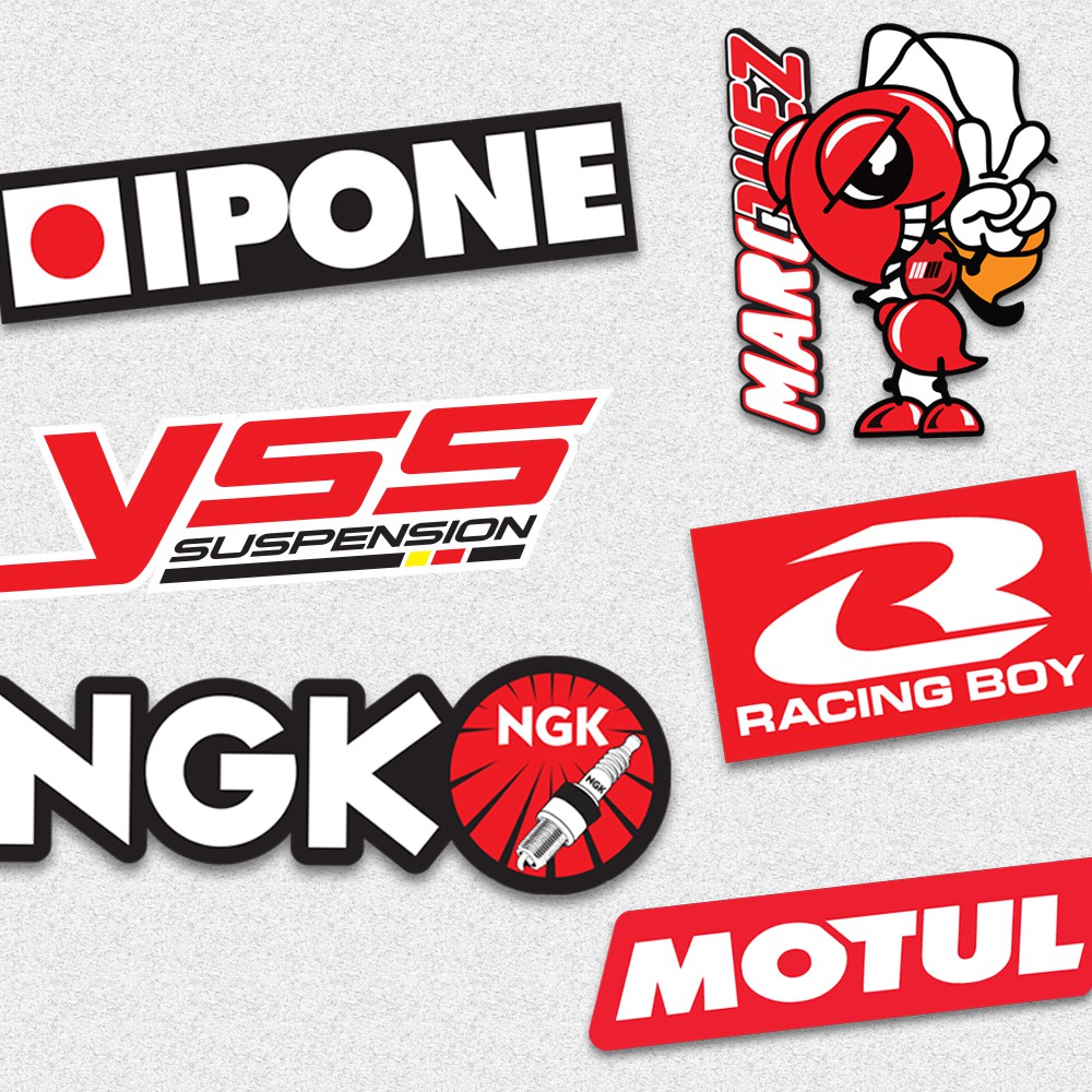 [Tặng 2 tem] Combo 35 Tem xe hình dán decal sticker logo ohlins liqui moli monster dán xe máy điện thoại laptop | BigBuy360 - bigbuy360.vn