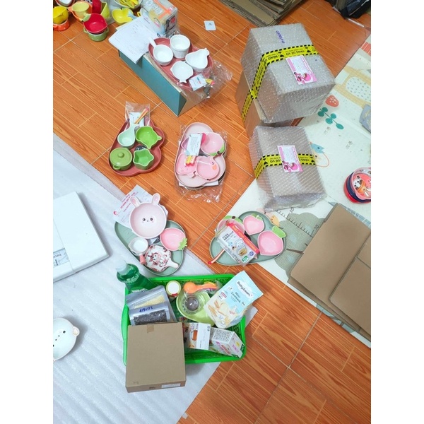 TEAM XANH LÁ - Chén/ Bát sứ ăn dặm cho bé màu xanh lá cây