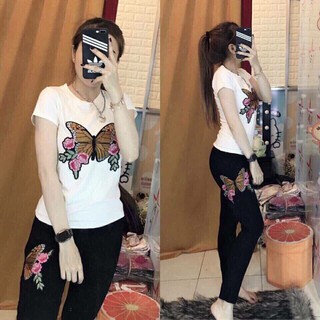 Set đồ bộ nữ màu đen trắng