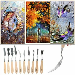 Bay lấy màu, trộn màu cán gỗ [ Sugi art shop]