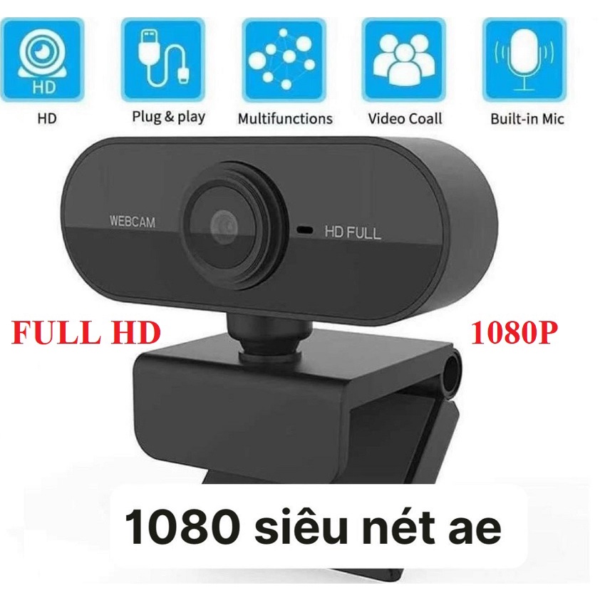 Webcam kẹp Có Micro Full HD 1080P - Hỗ Trợ học online | BigBuy360 - bigbuy360.vn