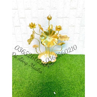 Chậu hoa sen 10 bông nặng 1.5 kg chất liệu bằng đồng 💯