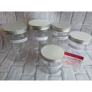Hủ Nhựa Nắp Nhôm Bạc 800ml - 1260ml (Set 10 hủ).