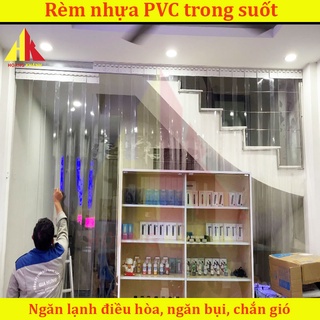 Rèm nhựa PVC ngăn lạnh điều hòa HOANGKHANH  Rộng 2,9m_Cao 2,6m  Rèm ngăn lạnh giá rẻ - Màn nhựa PVC trong suốt 