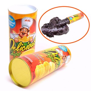 1 Pcs Trick Potato Chip Can Novelty Joke Prank Jump Snake Funny Tricky Toys