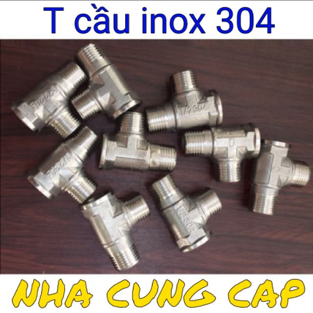 (GIÁ HỦY DIỆT) T CHIA NƯỚC INOX 304, ĐỒNG THAU MAROM