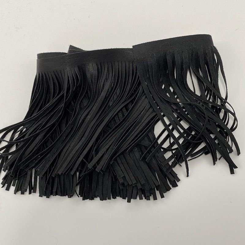Ph > li > Phụ Kiện Trang Phục Đầm Da Phối Ren Tua Rua Dài Handmade diy u may m / c ph > ki > n may m >