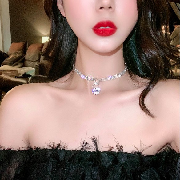 (Có clip) Choker đính full đá sang chảnh Crystal Necklace