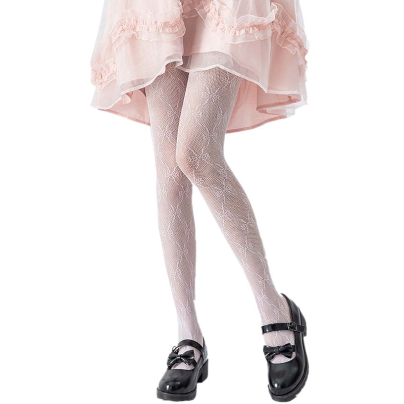 Quần tất lưới họa tiết nơ phong cách Lolita dễ thương cho nữ