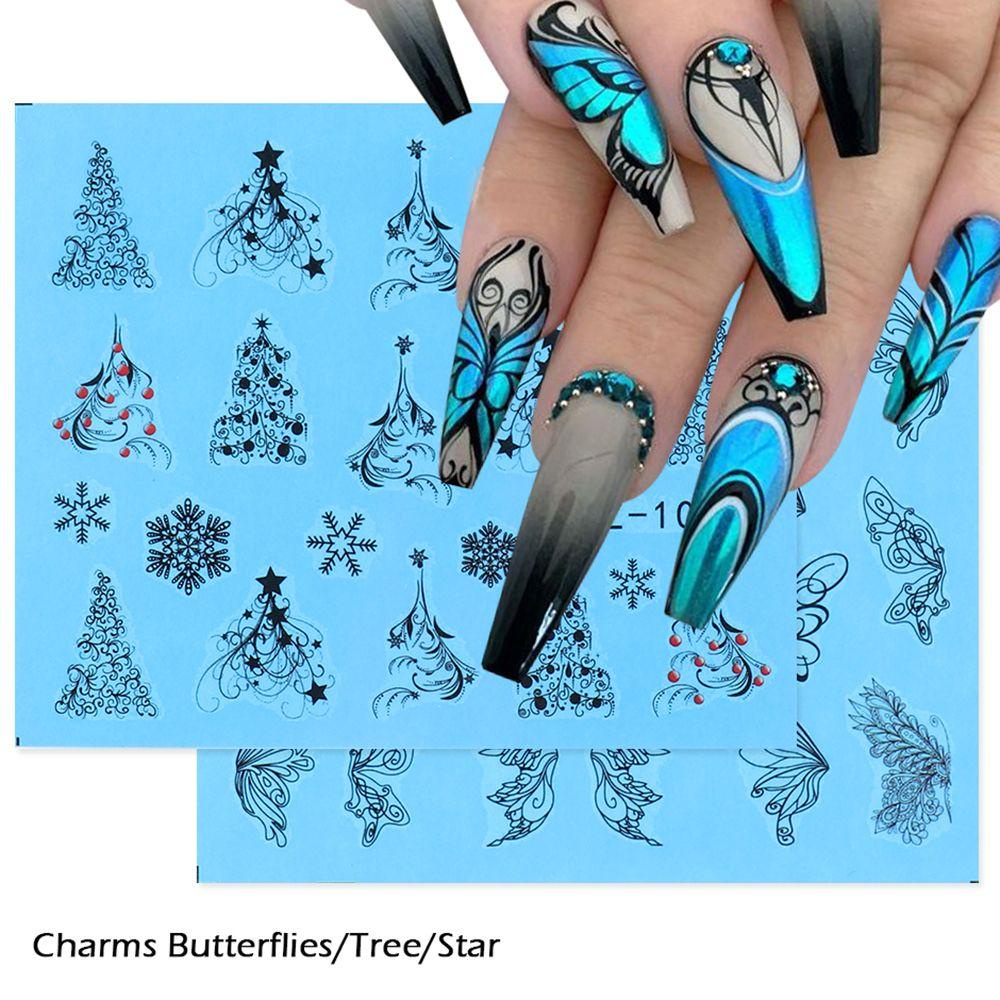 EUTUS 16 Sticker Dán Móng Hình Nai Sừng Tấm