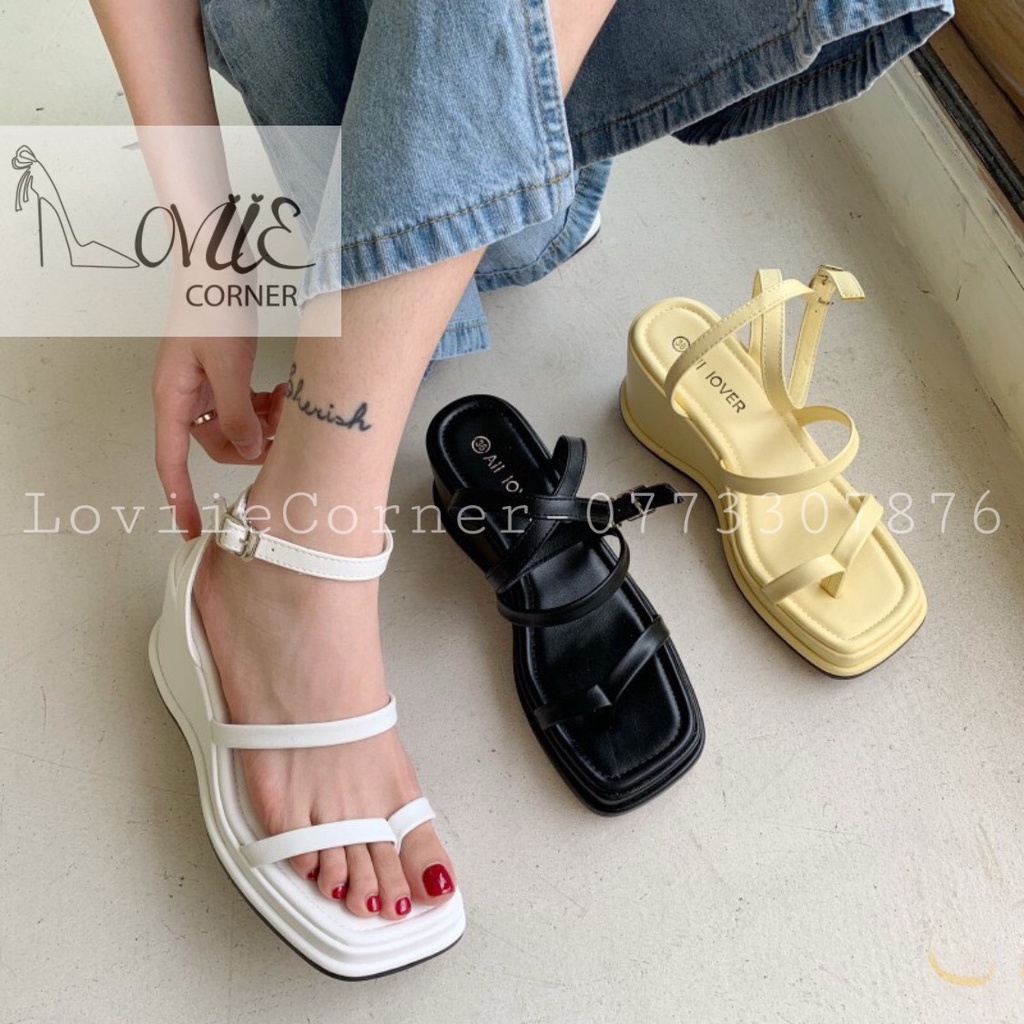 GIÀY ĐẾ XUỒNG LOVIIE CORNER - SANDAL XỎ NGÓN THỜI TRANG ĐẾ BÁNH MÌ 5 PHÂN S220202