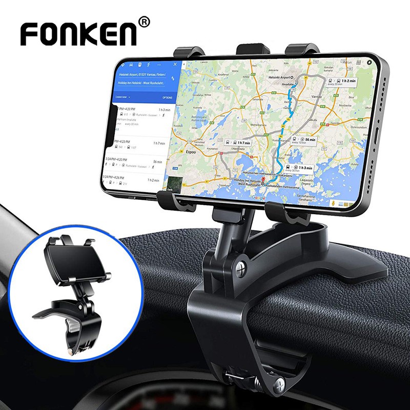 Giá đỡ điện thoại Fonken xoay được 360 độ gắn bảng xe hơi tiện dụng