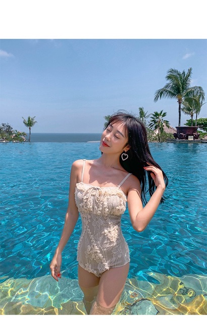 [BKN724] &lt;HÀN&gt; BODYSUIT REN BE TAY BỒNG ĐAN DÂY LƯNG TÍM