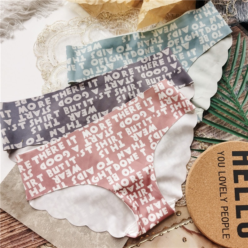 Quần lót su nữ thun lạnh kháng khuẩn không viền cao cấp in chữ Cupid bikini QL1038 | BigBuy360 - bigbuy360.vn