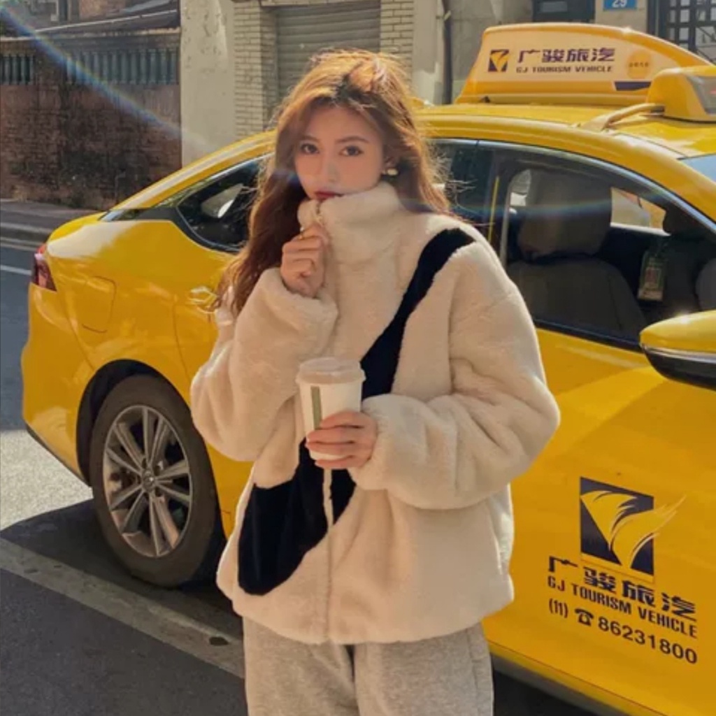 Áo Khoác Lông Dấu Phẩy ❤ Áo Hoodie Lông Cừu Dày Dặn Dáng Rộng Nam Nữ NVA171