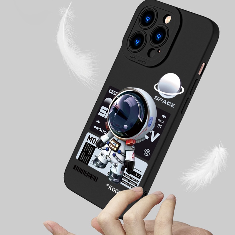 Ốp điện thoại KOOSUK silicon mềm hình phi hành gia 3D cho Xiaomi Redmi Note 9 Pro Max 9S 10X 4G