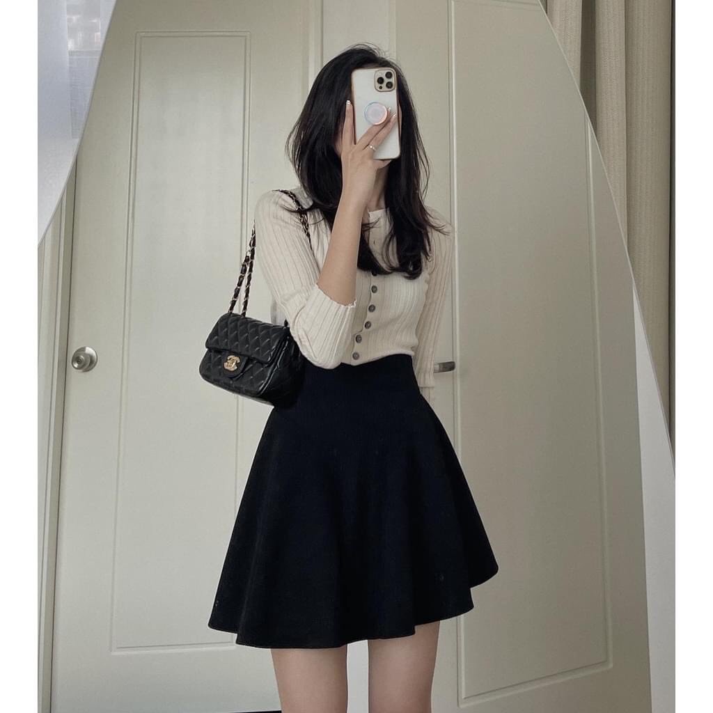 CHÂN VÁY NHUNG DÁNG XÒE XINH XẮN ĐIỆU ĐÀ | BigBuy360 - bigbuy360.vn