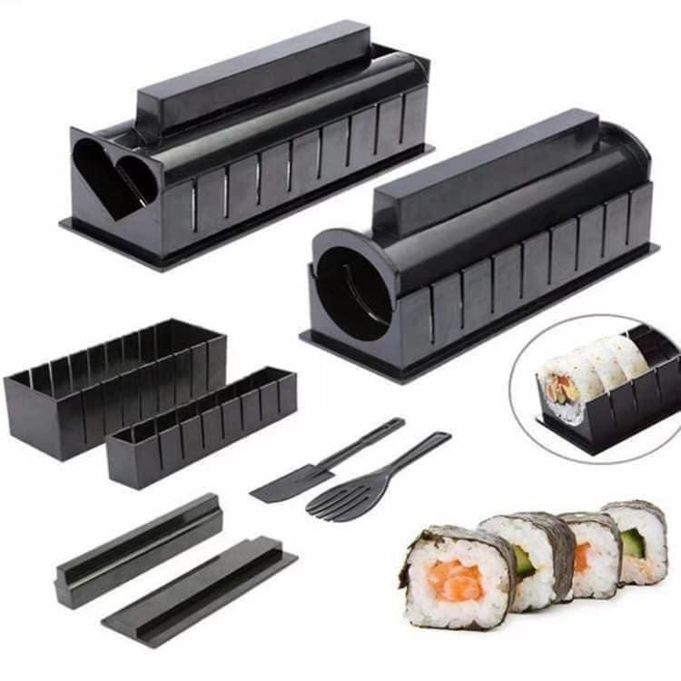 BỘ KHUÔN LÀM CƠM CUỘN - DỤNG CỤ LÀM SUSHI CAO CẤP 10 MÓN