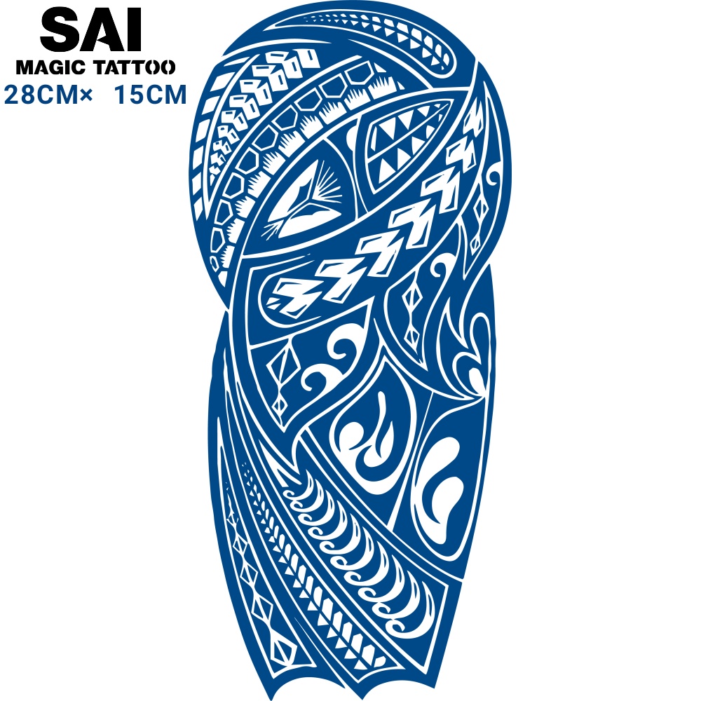Miếng dán hình xăm tạm thời SAI MAGIC TATTOO 28CM×15CM chống thấm nước lâu trôi lên đến 2 tuần 9006